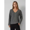 Produktbild: s.Oliver Longpullover Strickpullover Weicher Strickpullover im Relaxed Fit mit V-Ausschnitt grau XL (42)