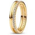Produktbild: Pandora Fingerring Ring für Damen von PANDORA Timeless, IP Gold, Zirkonia goldfarben 56