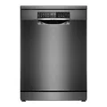 Produktbild: Bosch SMS6ECC12E Serie 6 Freistehender Geschirrspüler 60 cm - Gebürsteter schwarzer Stahl mit Anti-Fingerprint / Altgerätemitnahme (+GRATIS Hombli Lichterkette)