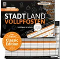 Produktbild: Denkriesen Spiel Stadt Land Vollpfosten, Classic Edition, A4 Block, Familienspiel, Made in Germany