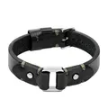 Produktbild: Fossil Armband Herren Machine Schwarz Leder Edelstahl JF04946040