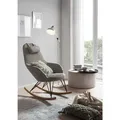 Produktbild: Livetastic Schaukelstuhl, Grau, Metall, Esche, furniert, 102x109x66 cm, Schaukelfunktion, Nackenkissen abnehmbar, Wohnzimmer, Sessel, Schaukelstühle