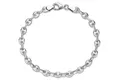 Produktbild: Silberkettenstore Silberarmband Kaffeebohnenkette Armband 5mm - 925 Silber