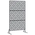 Produktbild: vidaXL Sichtschutz Anthrazit 100 x 50 x 180 cm Stahl, Moderner Garten Sichtschutz, rechteckige Outdoor-Trennwand, stilvolle Terrassenlösung