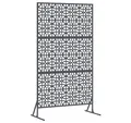 Produktbild: vidaXL Gartenzaun Sichtschutz Anthrazit 100 x 50 x 180 cm Stahl, (1-St)