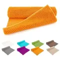 Produktbild: heimtexland Badematte Badvorleger Chenille Badteppich Duschvorleger, rutschhemmend beschichtet, Fußbodenheizung geeignet, fußbodenheizungsgeeignet, saugstark, schnell trocknend, strapazierfähig, rutschfest, Polyester, rechteckig, 60x90 cm, Hochflor, super weich, extrem saugfähig, Maschinenwäsche orange 60x90 cm