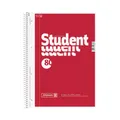 Produktbild: Brunnen Collegeblock Student A4 kariert mit Randlinie rot 80 Blatt