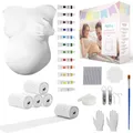 Produktbild: Gipsabdruck Babybauch Set mit 23m Gipsbinden 12 Acrylfarben & vielem mehr | D...