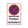 Produktbild: XXL Absolutes halteverbot Schild 30 x 40 cm parken verboten aus stabiler PVC ...