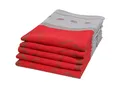 Produktbild: ZOLLNER 5er Set Geschirrtücher, 50x70 cm, Baumwolle, Kaffee Motiv, rot