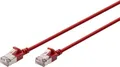 Produktbild: Digitus DK-1632-A-003S-R RJ45 Netzwerkkabel, Patchkabel CAT 6a F/FTP 0.3m Rot Farbcodiert, Geschirmt, mehrdrähtig, mit