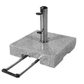 Produktbild: Doppler Active Trolley Granitsockel – 50 kg mit ausziehbarem Zuggriff und Rollen – Für Sonnenschirme – Rostfrei