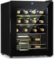 Produktbild: Klarstein Weinkühlschrank, 1 Zonen Getränkekühlschrank Klein, Kleiner Weinschrank 42L, Wein-Kühlschrank Klein mit Glastür, Indoor/Outdoor Flaschenkühlschrank, Wine Fridge 5-18°C, 16 Flaschen