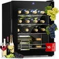 Produktbild: Klarstein Weinkühlschrank, 1 Zonen Getränkekühlschrank Klein, Kleiner Weinschrank 42L, Wein-Kühlschrank Klein mit Glastür, Indoor/Outdoor