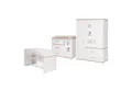 Produktbild: roba® Babyzimmer-Komplettset Pia, mit Bilderrahmen, Gitterbett, Wickelkommode & Kleiderschrank, umbaubar