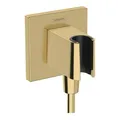 Produktbild: hansgrohe Wandanschluss Fixfit E eck., m Brauseha., polished gold optic