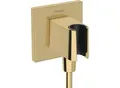 Produktbild: hansgrohe Fixfit Wandanschluss 26889990 eckig, mit Brausehalter, polished gold optic