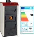 Produktbild: EEK-A - Wasserführender Kaminofen Holzofen Prity NS32 33.2 + 3.2 kw