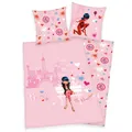 Produktbild: Mädchen Flanell Bettwäsche Miraculous Ladybug Love Paris  rosa Biber