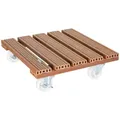 Produktbild: WAGNER Pflanzenroller WPC 38,5 x 38,5 x 11 cm, für außen & innen, terracotta, wetterfest, Tragkraft 120 kg - 20055001