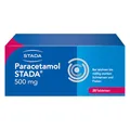 Produktbild: Paracetamol STADA 500 mg Tabletten, bei leichten bis mäßig starken Schmerzen (z.B. Kopf-, Glieder-, Zahn- und Regelschmerzen) und Fieber, 20 Stk