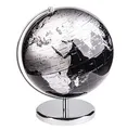 Produktbild: Exerz 25cm Globus - Englische Karte - Schüler-Globus - Mit Einem Metallfuß Pädagogisch/Geografisch/Dekoration - Lehrmaterial Globen - Durchmesser: 25cm (Metallisches Schwarz)