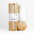 Produktbild: Hennez Toilettenpapier Aufbewahrung aus Bambus mit Deckel - Klopapier Aufbewahrung - Ersatzrollenhalter Toilettenpapier - Klorollenaufbewahrung für 4 Rollen - WC Papier Rollen Aufbewahrung Holz