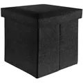 Produktbild: Intirilife Sitzbox, Schwarz, Textil, 38x38x38 cm, Wohnzimmer, Hocker, Sitzwürfel