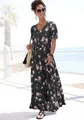 Produktbild: Vivance Maxikleid mit Blumendruck und leichten Puffärmeln, Sommerkleid, casual