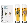 Produktbild: RITZENHOFF 3481002 Weizenbierglas 500 ml - 2er Set - Serie Brauchzeit Set Nr. 2, 2 Stück mit mehrfarbigem Digitaldruck