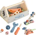 Produktbild: Toywoo Holz Werkzeug-Spielzeug-Werkzeugkasten für Kleinkinder, Lernspielzeug
