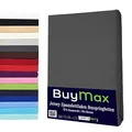 Produktbild: Buymax® Wasserbett Spannbettlaken Stretch 140x200-160x220 cm für Wasserbetten und Boxspringbetten Bettbezug für Matratzen bis 35 cm Matratzenhöhe, Anthrazit