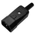 Produktbild: Kaiser 749/sw Kaltgeräte-Steckverbinder 749 Stecker, gerade Gesamtpolzahl: 2 + P (749/sw)