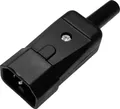 Produktbild: Kaiser Martin 749/sw Kaltgeräte-Steckverbinder 749 Stecker, gerade Gesamtpolzahl: 2 + PE 10A Schwarz 1St.