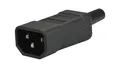 Produktbild: Gniazdo zasilające IEC320 C14 złącze komputerowe (męskie) 2P+Z 230V 10A na kabel