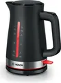 Produktbild: Bosch Wasserkocher TWK4M223 | 1,7 l | 2400 W | kabellos 360° Sockel | Kalkfilter | Wasserstandsanzeige | schwarz