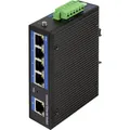 Produktbild: LogiLink NS202P Industrieller Gigabit Ethernet Switch 5-Port 10/100/1000 Mbps mit PoE Hutschienenmo (5 Ports) (NS202P)