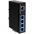 Produktbild: LogiLink NS202P - Industrieller Gigabit Ethernet Switch, 5-Port 10/100/1000 Mbps, mit PoE (Power Over Ethernet)