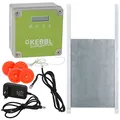 Produktbild: Kerbl 70545 Automatische Hühnertür Set inklusive Schiebetüre, Hühnerklappe Geflügelklappe Geflügelstallklappe Tür 430 x 400mm
