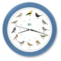 Produktbild: KOOKOO Singvögel Quarzwerk Himmel-blau, Die Singende Vogeluhr, runde Wanduhr mit natürlichen Vogelstimmen