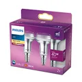 Produktbild: Philips LED Classic E14 Lampe, 40 W, R50, Reflektor, 36° drehbar, silber, warmweiß, 2er Pack