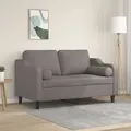 Produktbild: vidaXL 2-Sitzer-Sofa mit Zierkissen Taupe 120 cm Stoff