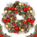 Produktbild: Weihnachtskranz LED 30cm  Türkranz für Haustür, Kamin und Außen  Christmas Wr...
