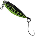 Produktbild: FTM Spoons zum Forellenangeln Spoon WOB 3,2g 4cm, Farbe:Chartreuse-schwarz Glitter/schwarz Glitter