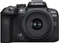 Produktbild: Canon EOS R10 + RF-S 18-45mm F4.5-6.3 IS STM MILC 24,2 MP CMOS 6000 x 4000 Pixel Schwarz (5331C010)