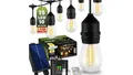 Produktbild: Girlanda Solarna Ogrodowa 15x LED Ozdobne Żarówki 10m + PILOT IP65 2700K Ciepła