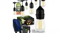 Produktbild: Girlanda Solarna Ogrodowa 15x LED Ozdobne Żarówki 10m + PILOT IP65 2700K Ciepła