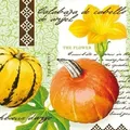 Produktbild: Mank Serviette Airlaid Luca, 40 x 40 cm, 50 Stück - Herbst Kürbis Blumen
