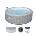 Produktbild: Bestway Lay-Z-SPA Energiespar-Whirlpool Bali AirJet, Ø196x71cm, 6 Personen, Heizung, Frostwächter, 140 AirJet-Düsen, App-Steuerung, UltraFit-Pumpeneinheit, Thermo-Abdeckung, Rattan, GS-Zertifiziert