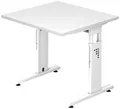 Produktbild: HAMMERBACHER höhenverstellbarer Schreibtisch VOS08/W/W weiß